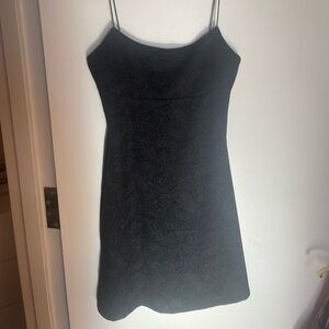 Vintage paisley black mini dress